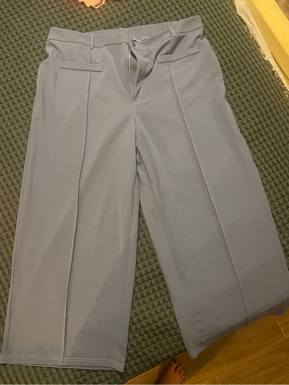 NWOT SHEIN Slate Blue Wide-Leg Trousers